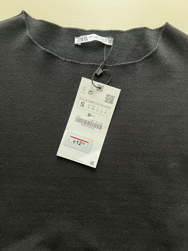 Топи Zara оливковий, чорний ( XS, S)