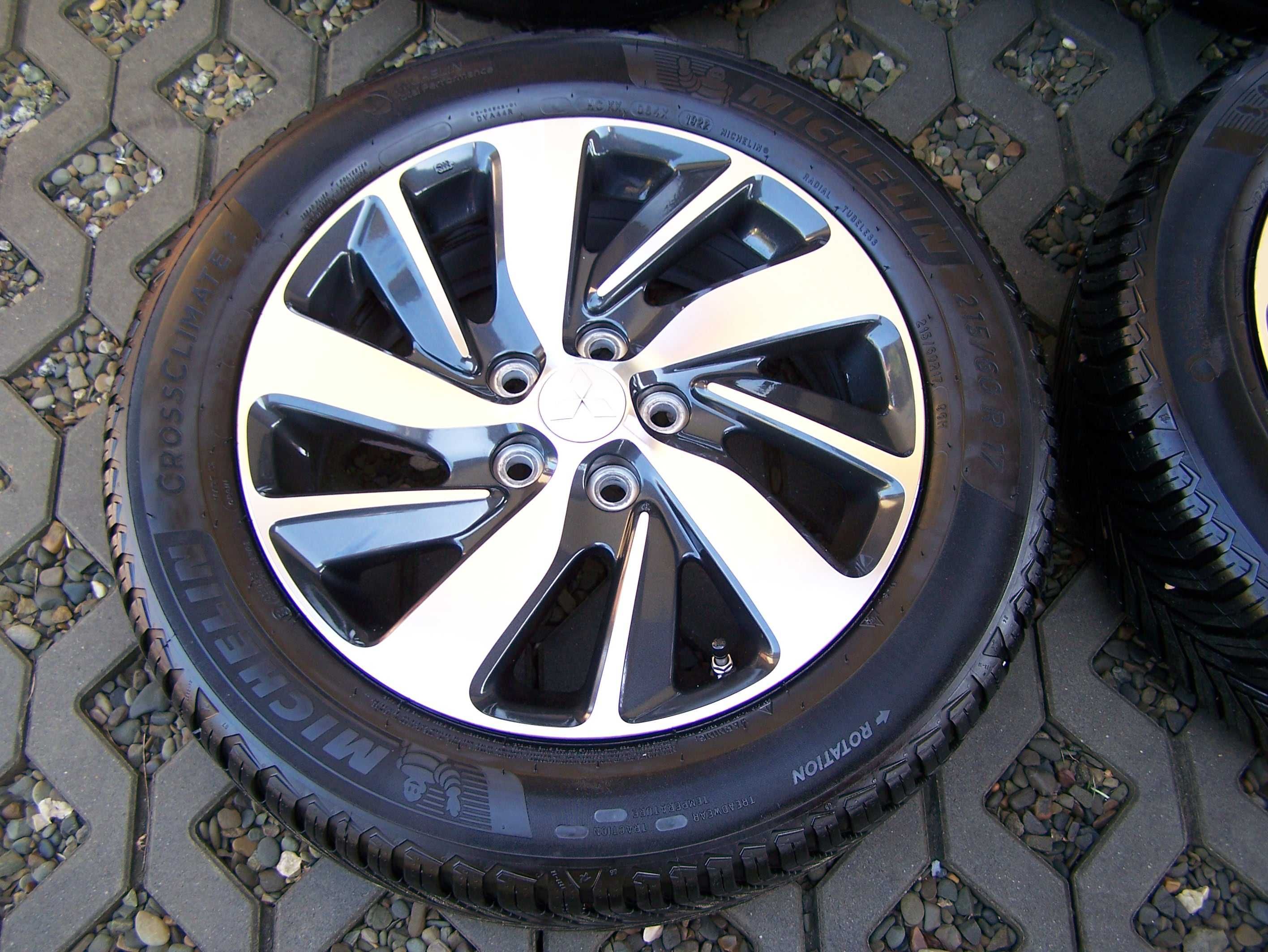 J.Nowe Felgi Alu 17" Opony Całoroczne Czujniki Mitsubishi ASX 10-19 R