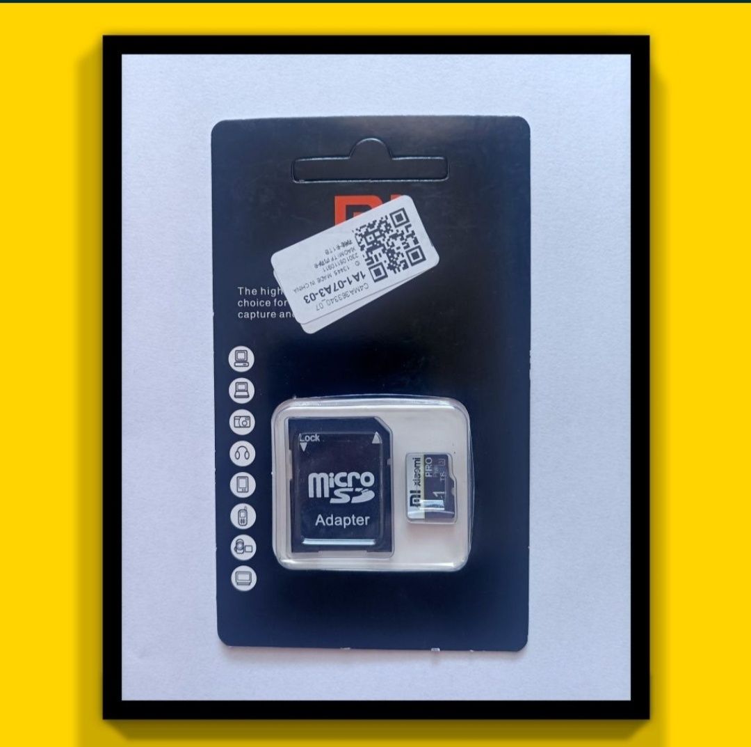 Karta pamięci 1 Terabajt. U3 -   MicroSD+ Adap. NOWA