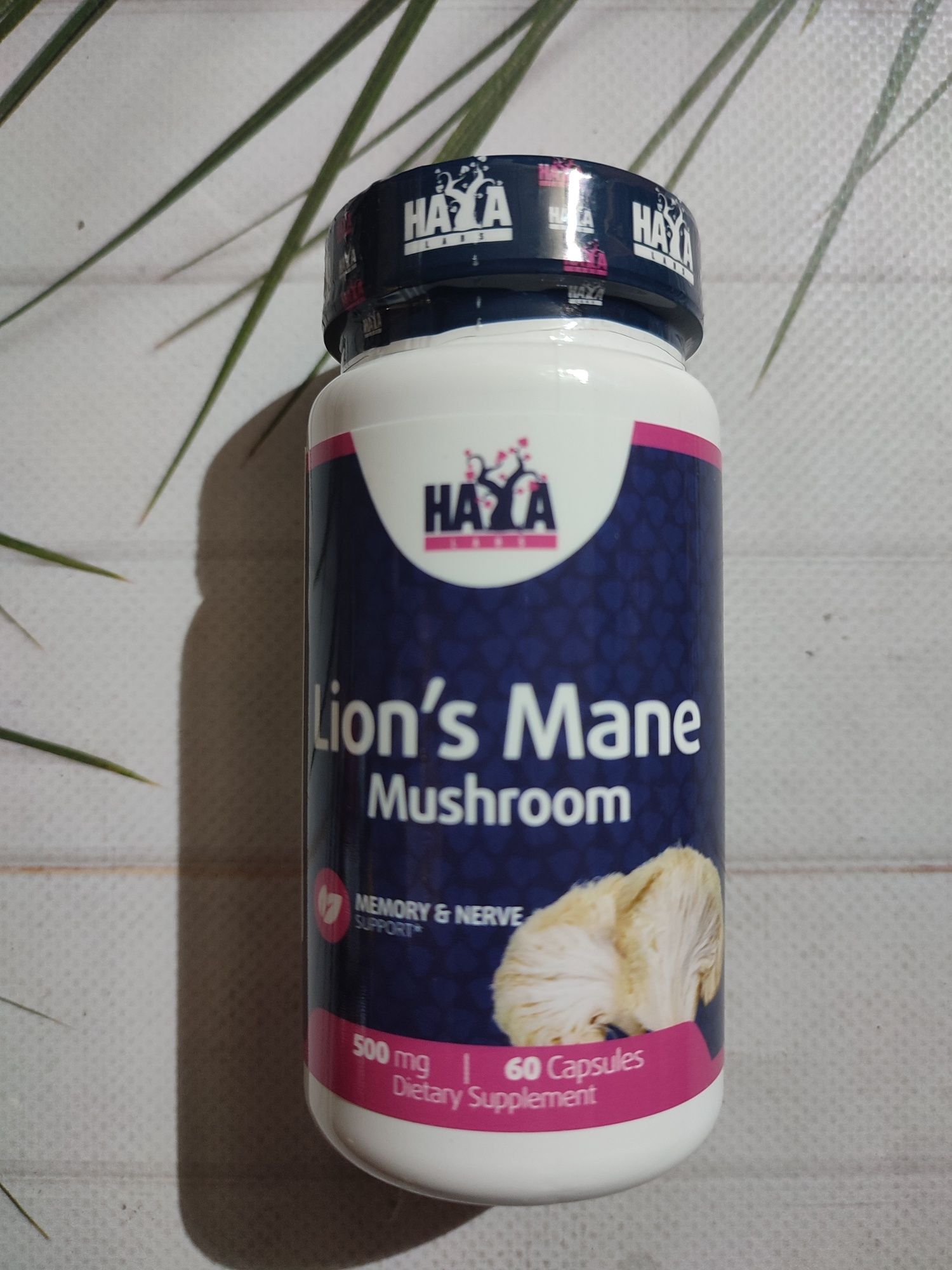 Haya Labs Lions Mane 60 caps 500 mg , єжовик гребінчастий