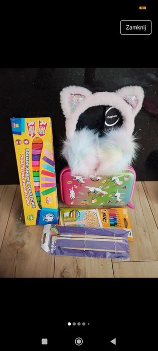 Piórnik jednorożec mega plasteliina nauszniki