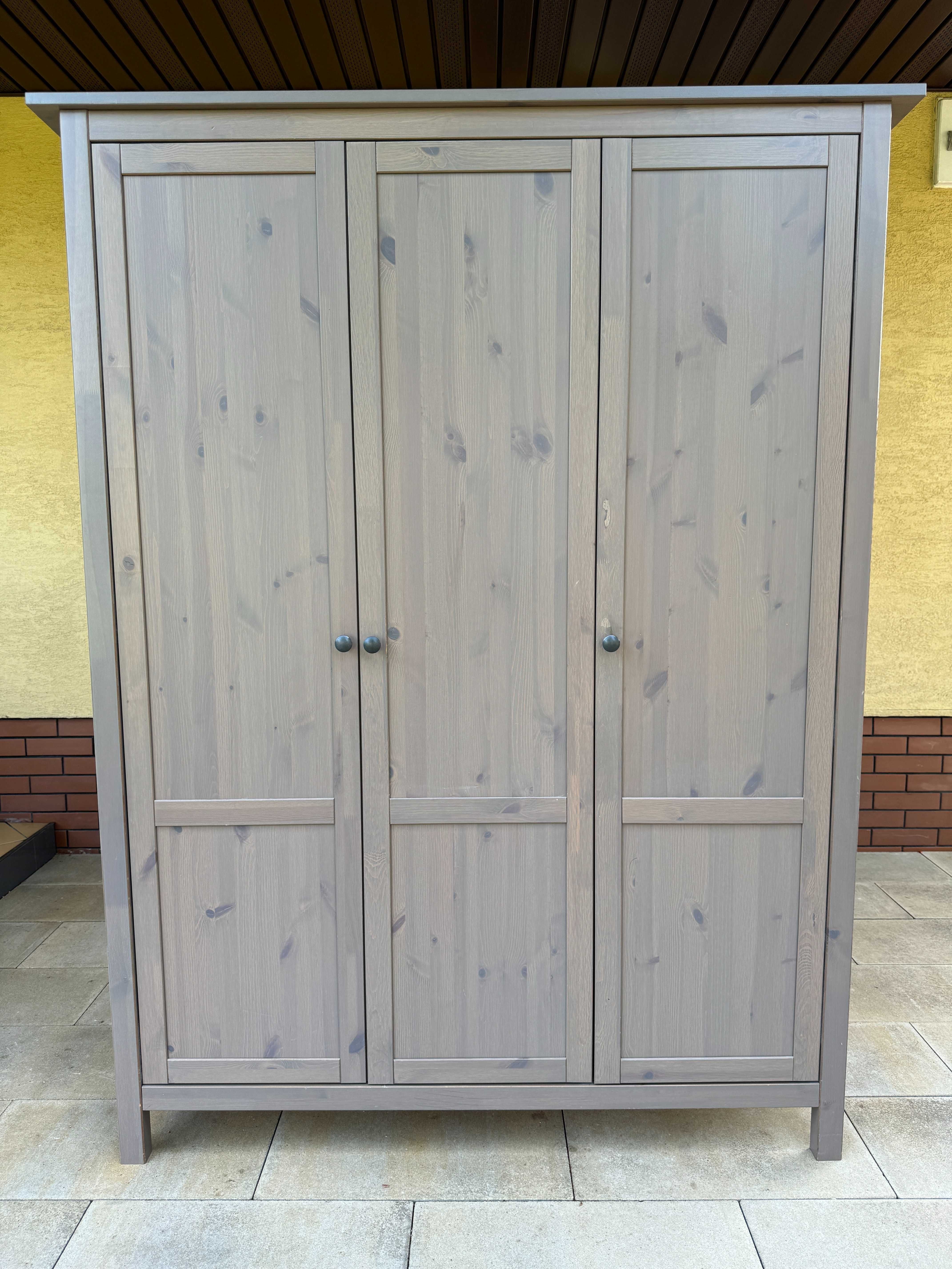 szafa 3 drzwiowa bieliźniarka ikea szafka komoda szara hemnes