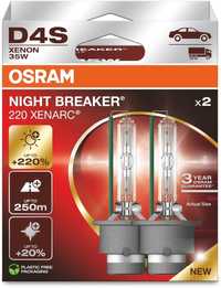 2szt żarówka ksenon D4S 35W XENARC NIGHT BREAKER LASER +220% OSRAM