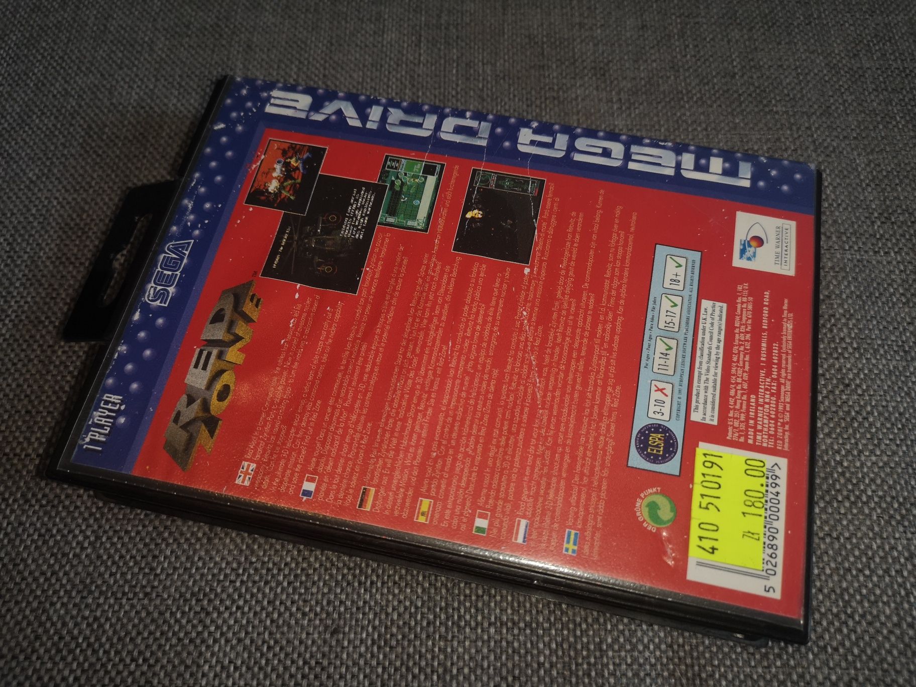 Red Zone SEGA MEGA DRIVE gra ANG (komplet stan bdb) rzadkość na rynku
