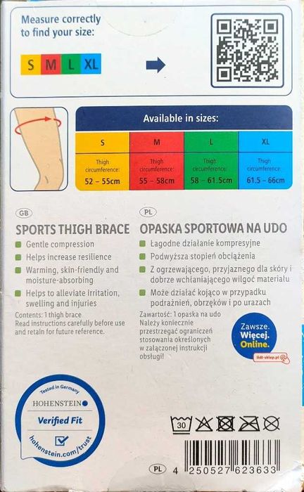 Opaska sportowa na udo XL Seniplast