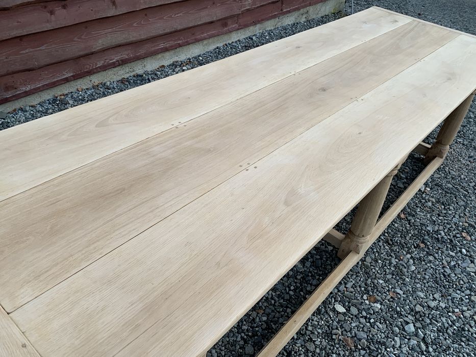 Stół lity dębowy oczyszczony surowy DUŻY 290 cm