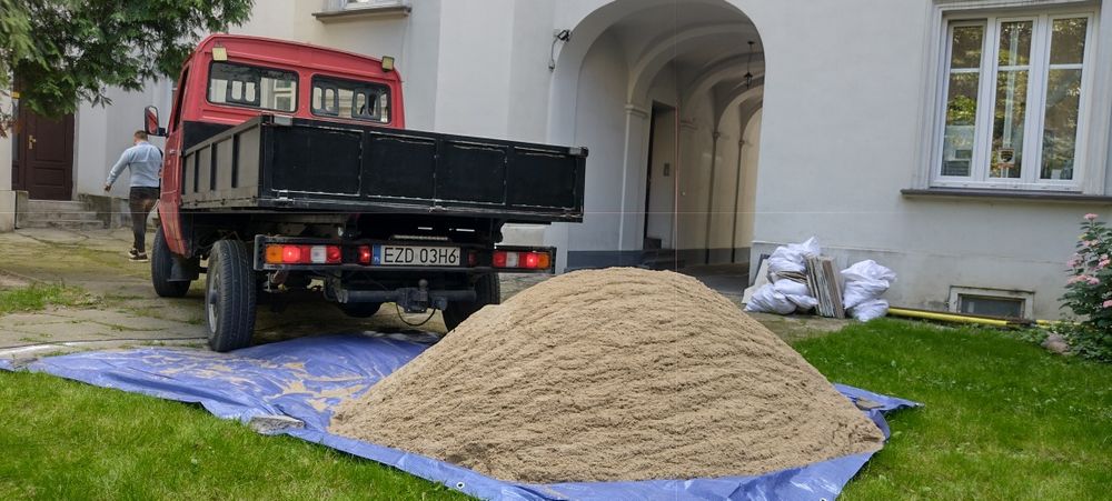 Dostawa Piasek, ziemia pod trawnik, czarnoziem, piach, kruszywa