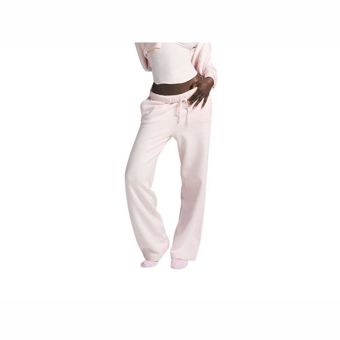 Штани Skims Cotton Fleece Straight Leg Pant Barely Pink