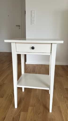 Ikea HEMNES stolik szafka nocny biała bejca drewno 46x35cm (transport)