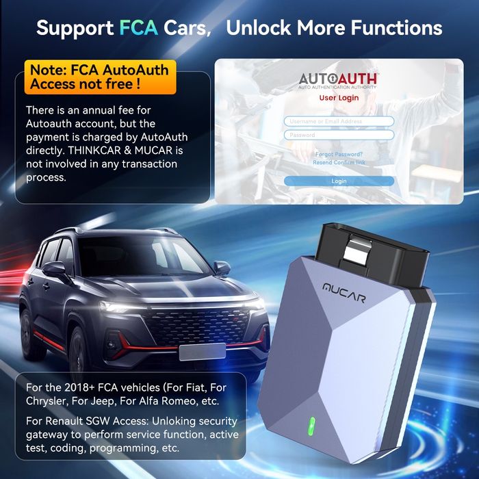 Mucar BT200 Max OBD2 Авто сканер / Диагностика / CAN FD