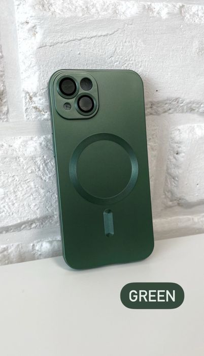 Чехол на iPhone 13/14 матовый силиконовый, про макс Айфон c MagSafe