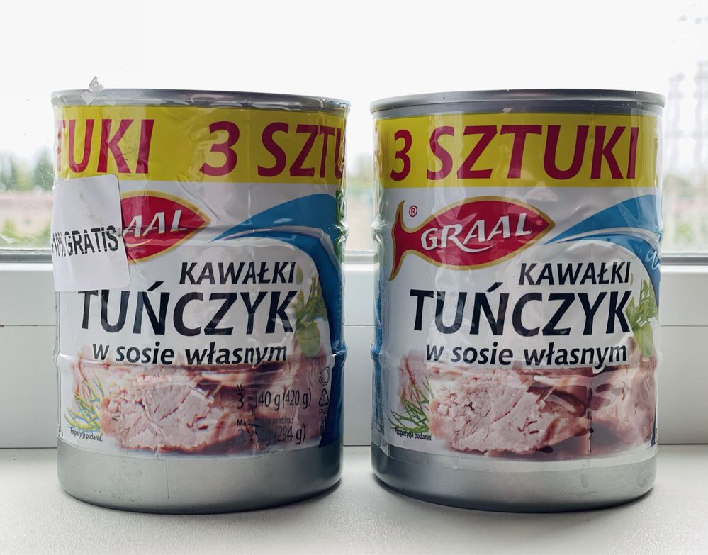 Тунець Nixe;Печінка трески;Шпроти в олії;Манго;Кокосове молоко;Ананаси