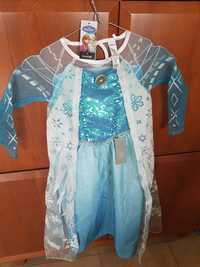 Elsa przebranie karnawałowe sukienka 122 -128 cm
