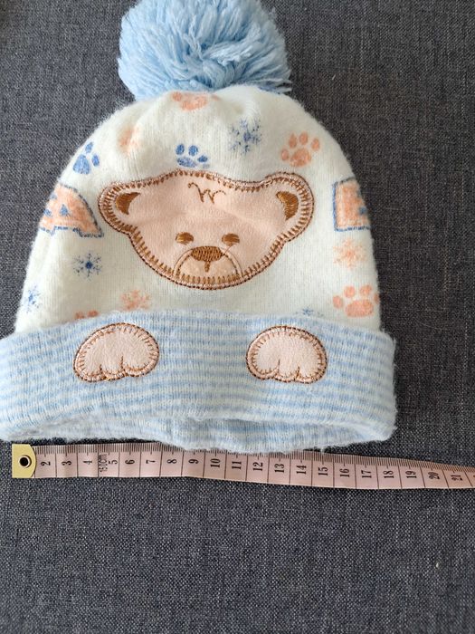 Czapka słodki miś niemowlęca jesień/zima