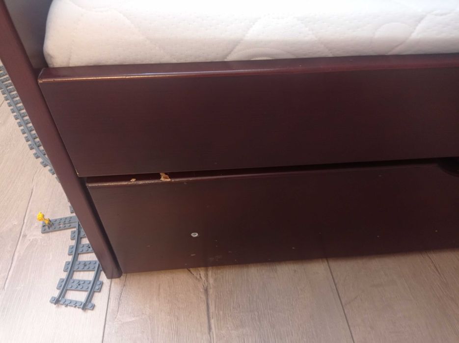 Łóżko drewniane Kami 70x160 + materac