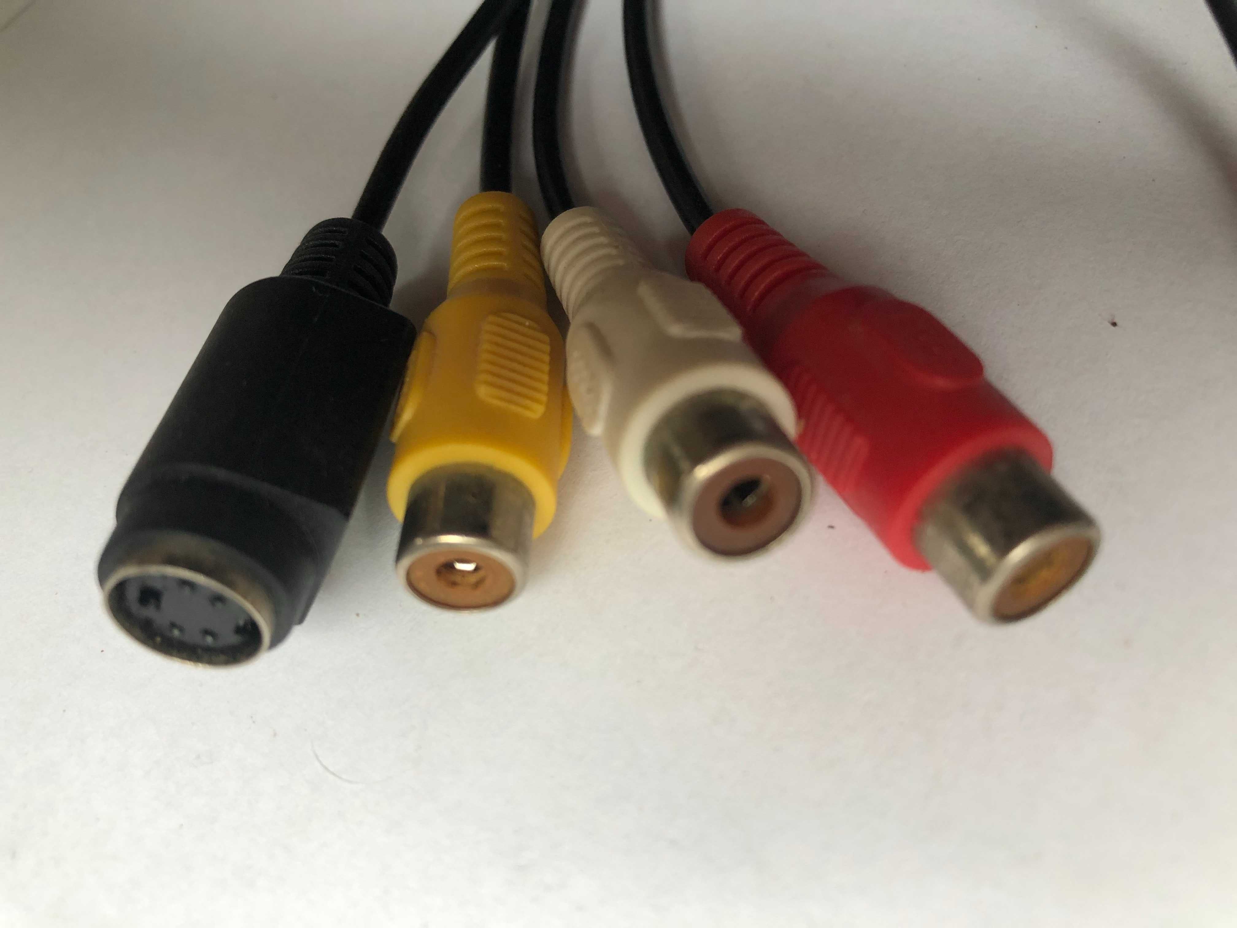 Kabelek rozdzielacz audio video 8 pin / cinch / 4 pin, adapter kabel