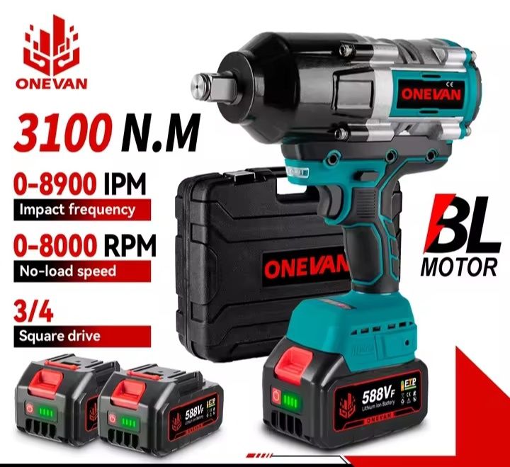 Chave de Impacto 3100NM c/ 2 Baterias 4Ah