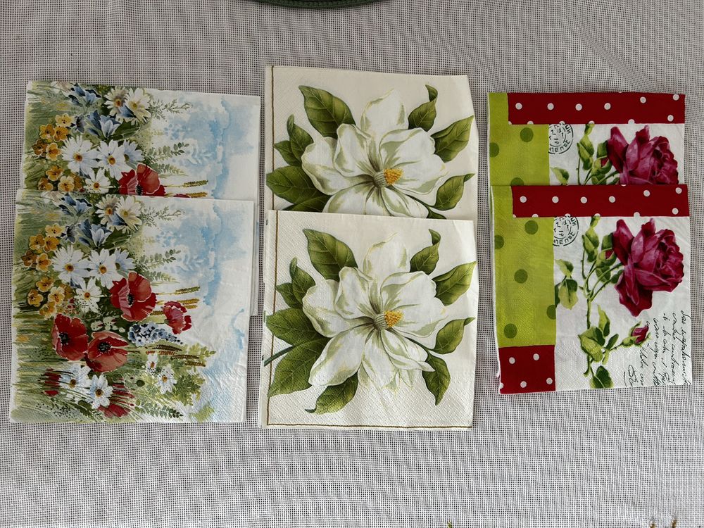 Serwetki w kwiaty decoupage