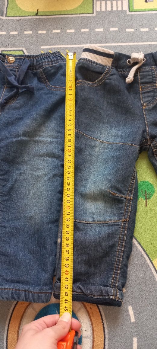 Spodnie jeansowe 2sztuki r.80