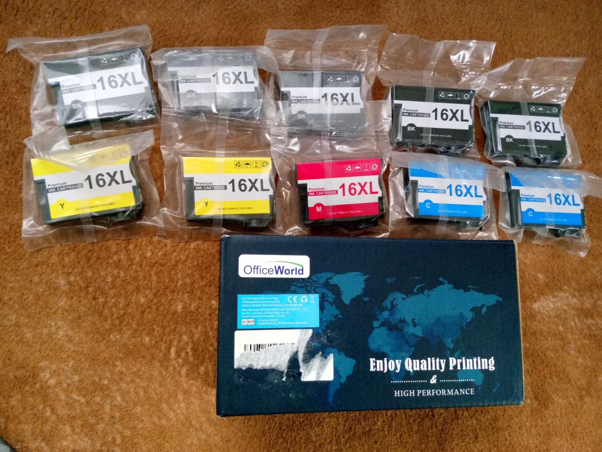 Nowe tusze 16 XL do Epson -10 zst