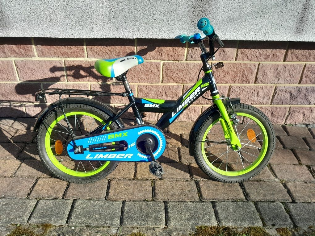 Rower rowerek bmx 16" super stan kółka boczne + kij pchacz