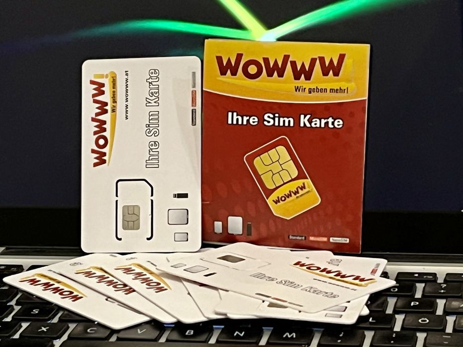 2x Austryjacka +43 AT karta SIM Prepaid Austria - WoWww Aktywna