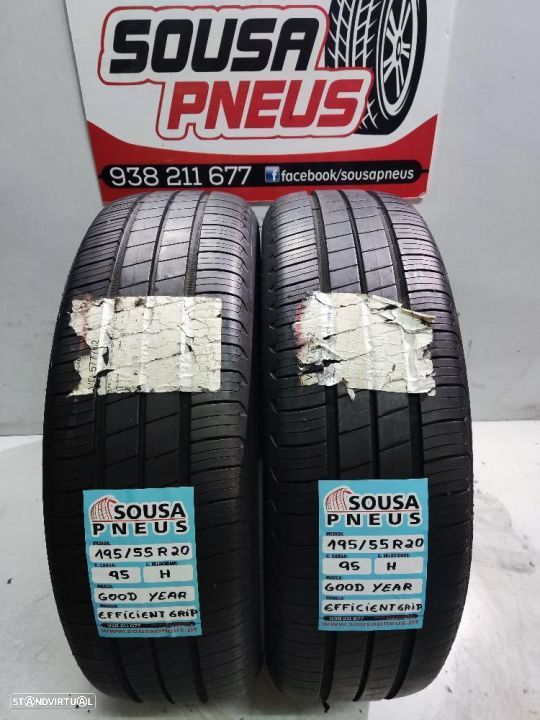 2 pneus como novos 195-55r20 good year - oferta dos portes