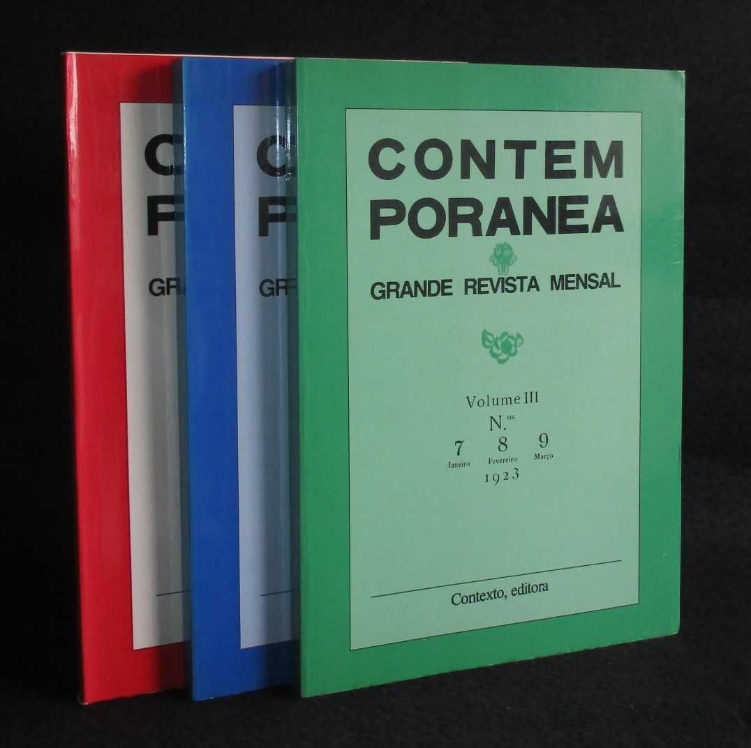 Livros Contemporânea Grande Revista Mensal Contexto 3 Volumes