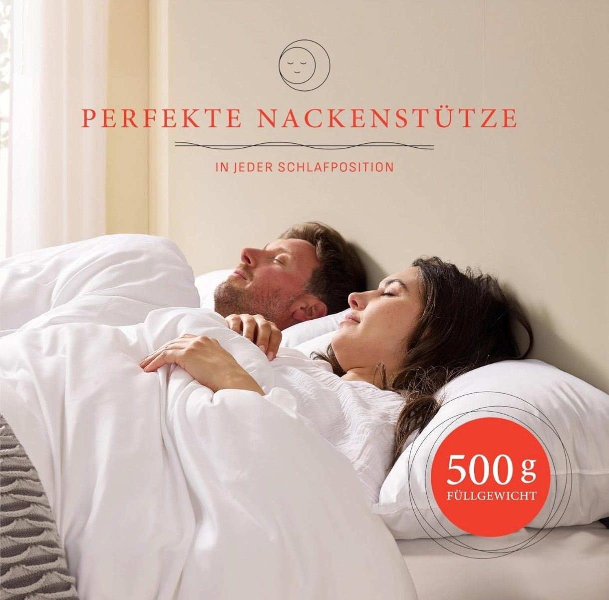 Poduszka Pullman na ból karku poliester 500 g Oeko-Tex 100 nowa 40x80