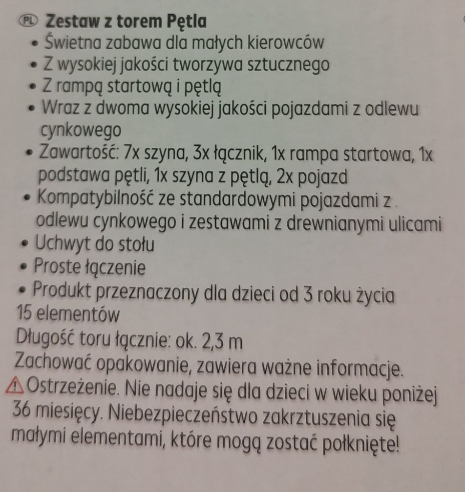 KidLand Tor wyścigowy, samochodzikowy pętla + 2 autka super zestaw