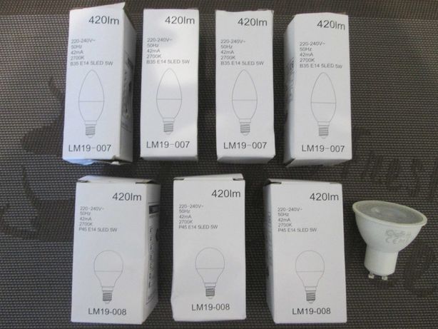 LED лампочки E14 LM19-007,008  Briloner 5 W, 7 шт. +1, Германия, Новые
