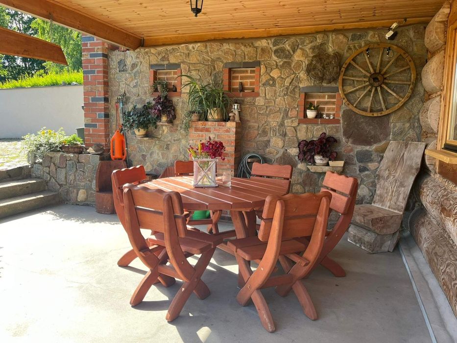 Domek Góralski Zuzia z jakuzzi/balią na Kaszubach nad jeziorem Deka