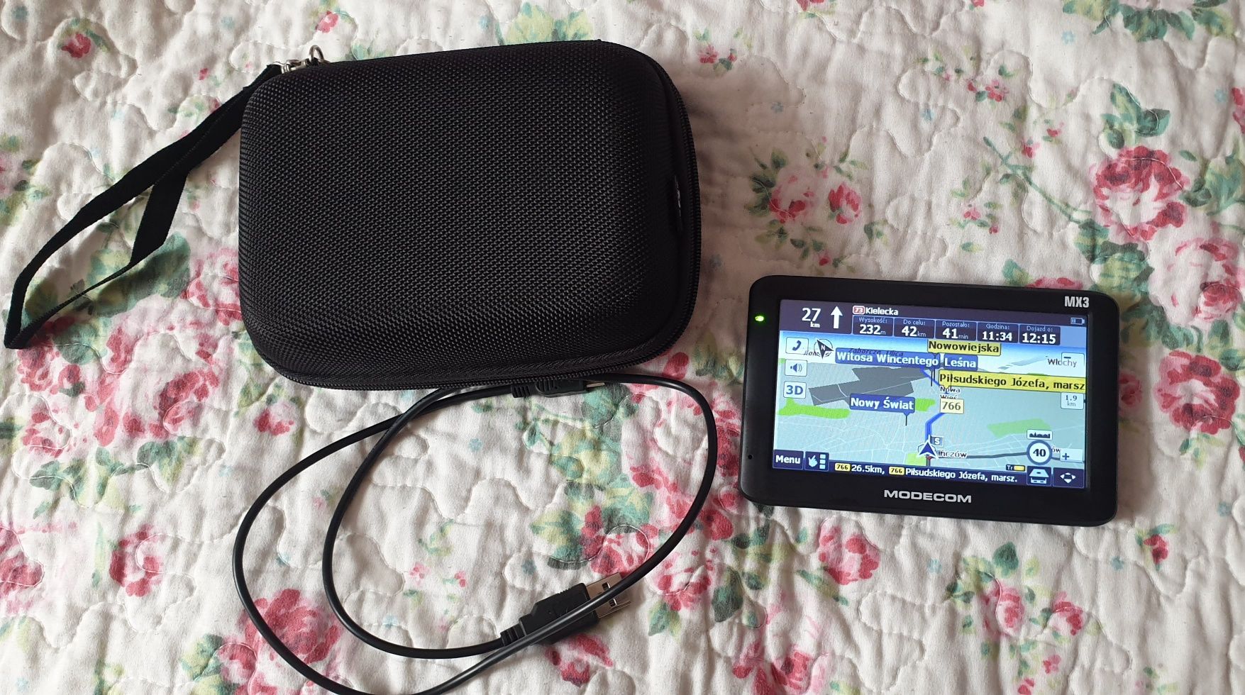 Nawigacja GPS Modecom MX3 z kablem i etui