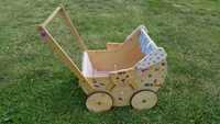 Drewniany wózek / wózeczek dla lalek / lalki