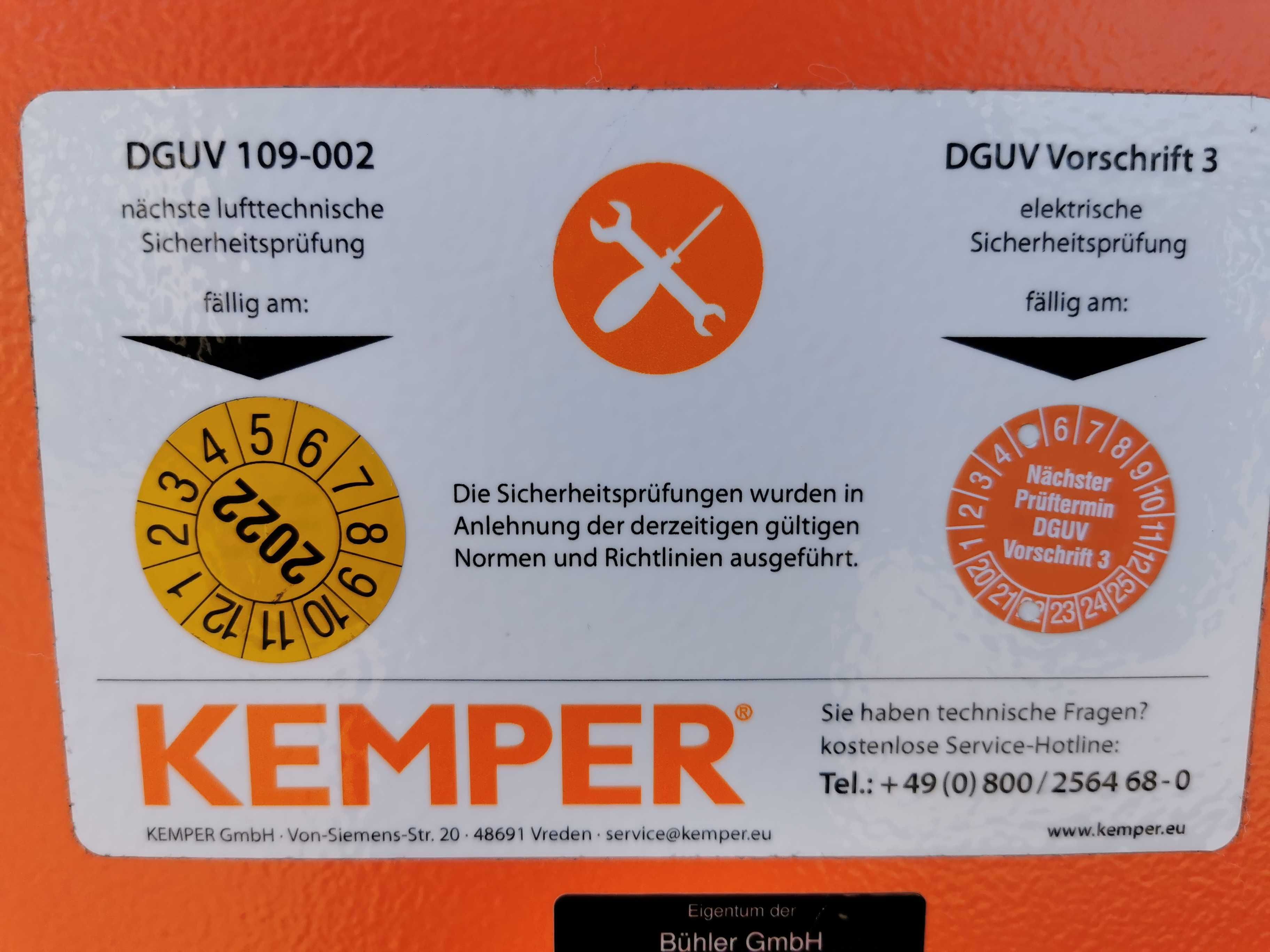 Odciąg dymu spawalniczego, wyciąg pyłu, filtr KEMPER Maxifil Clean