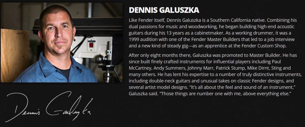 Fender Masterbuilt Dennis Galuszka 1965 Stratocaster Custom Shop Strat