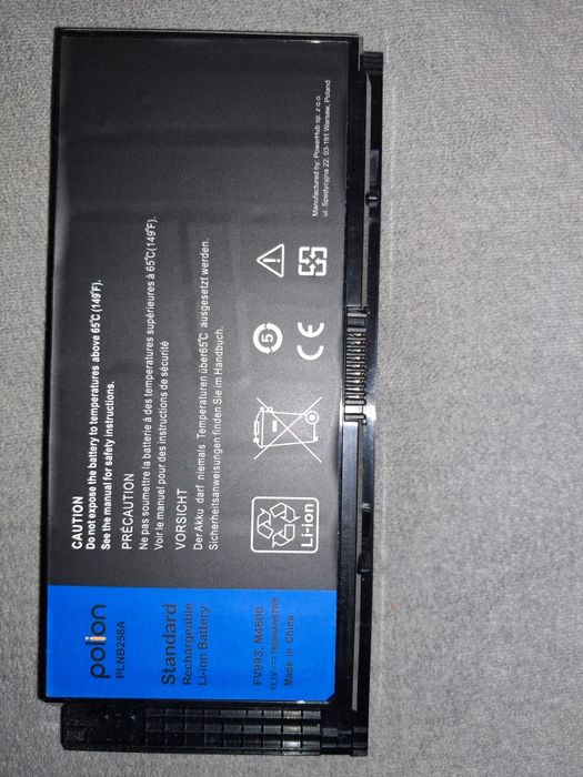 Bateria FV993 do DELL M4600 M4700 M4800 M6600 M6700 M6.800 78.00mAh