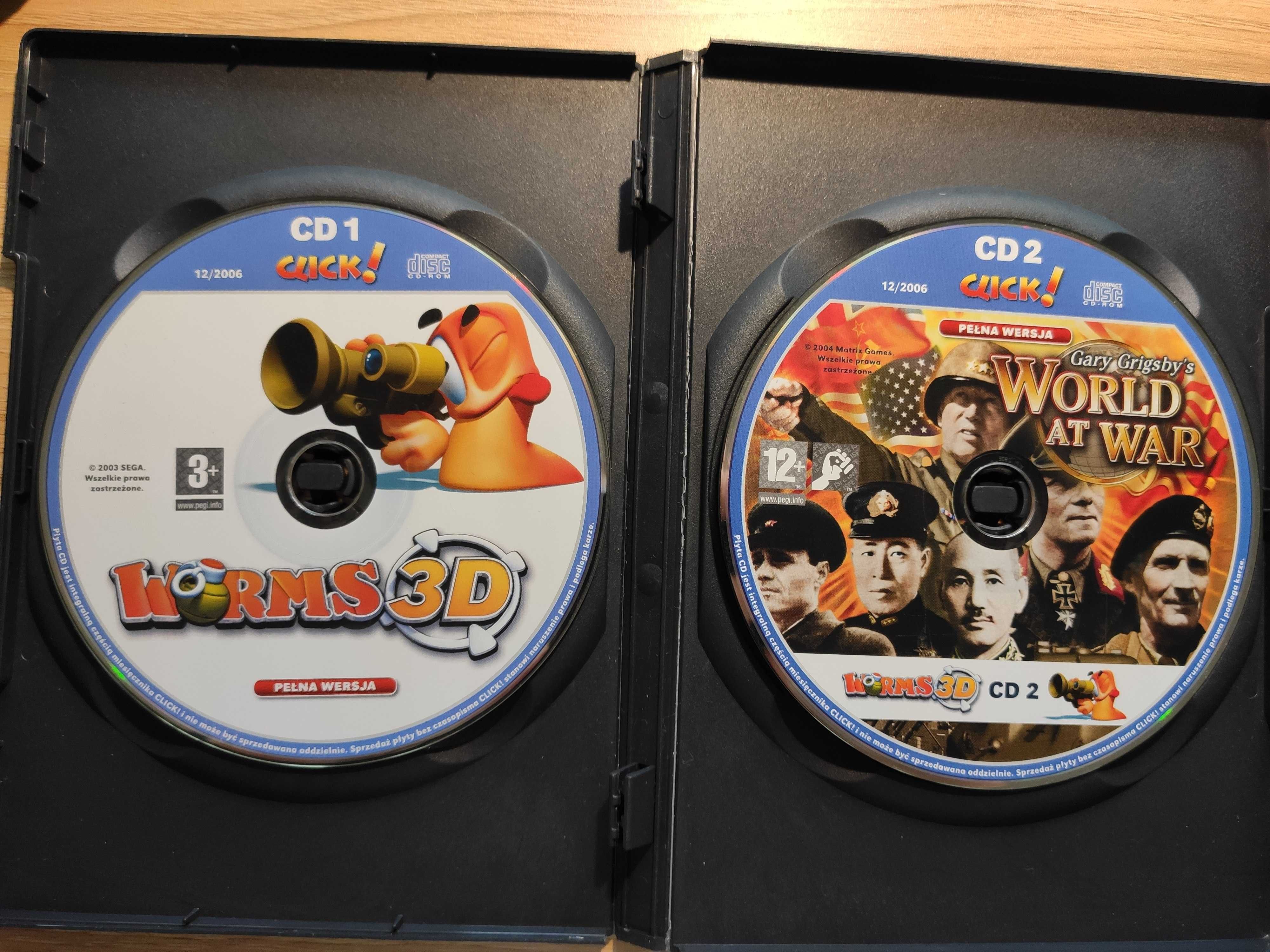 Worms 3D i World at war - gry PC CLICK!