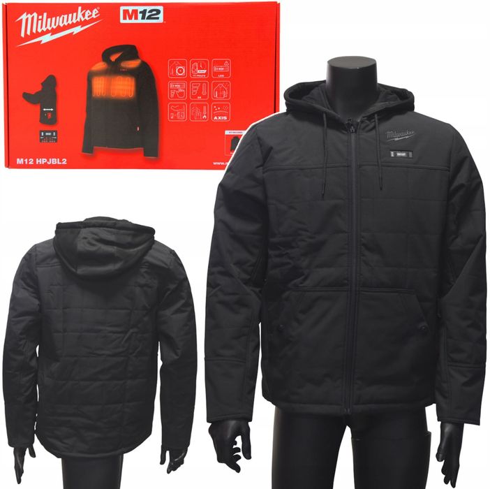 Куртка з підігрівом MILWAUKEE M12 HPJBL2-0 чорна, розмір M, L, XL, XXL