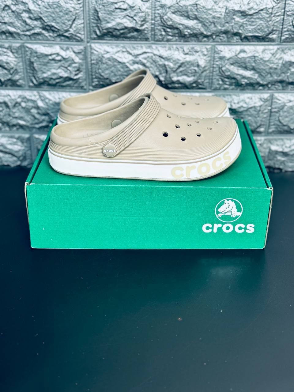 ЖЕНСКИЕ кроксы Crocs шлёпанцы Крокс бежевого цвета женские 36-41