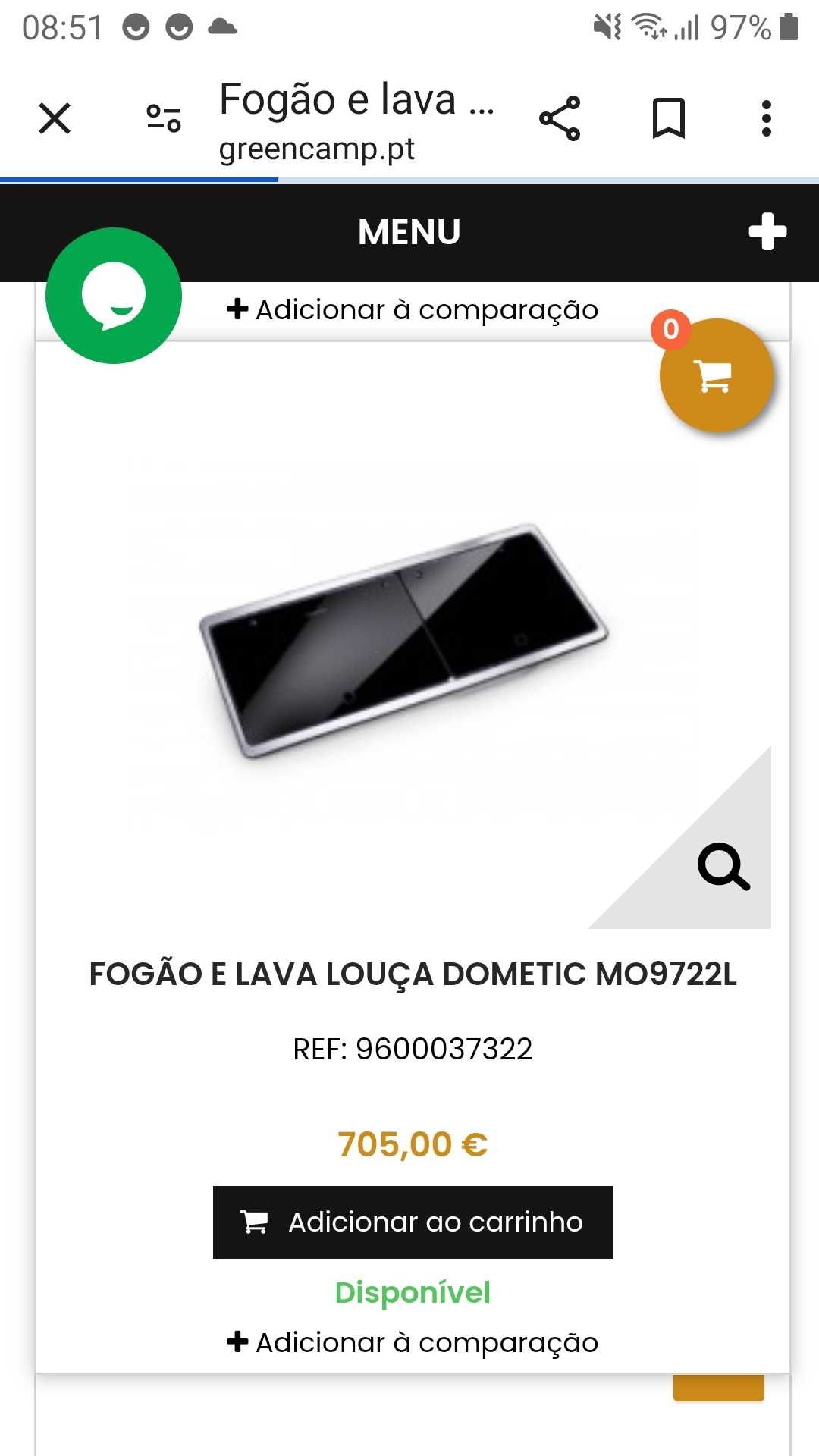 Furgão e lava loicas autocaravana