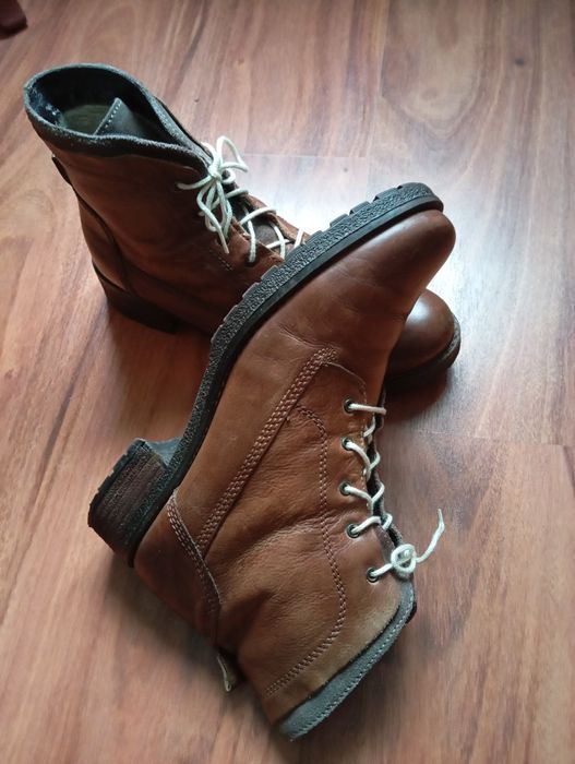 Шкіряні утеплені на натуральній вовні черевики р.39