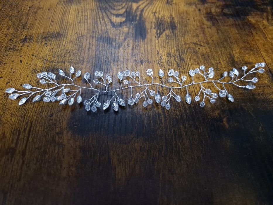 Ozdoba ozdoby do włosów z kryształków ślub wesele sesja narzeczeńska