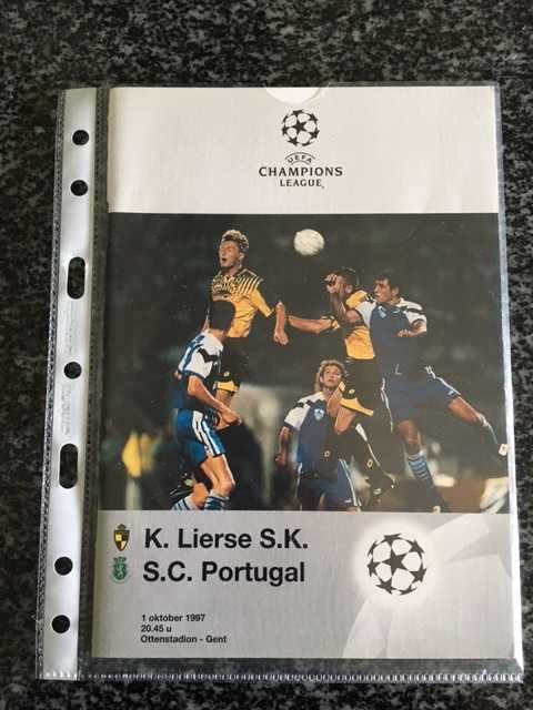 Futebol-Programas de Jogo Oficiais- Sporting - Liga dos Campeões 97/98
