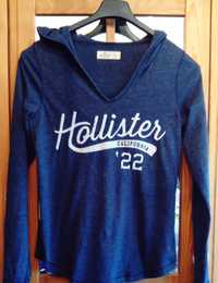 Granatowa bluzka/bluza z kapturem Hollister XS.