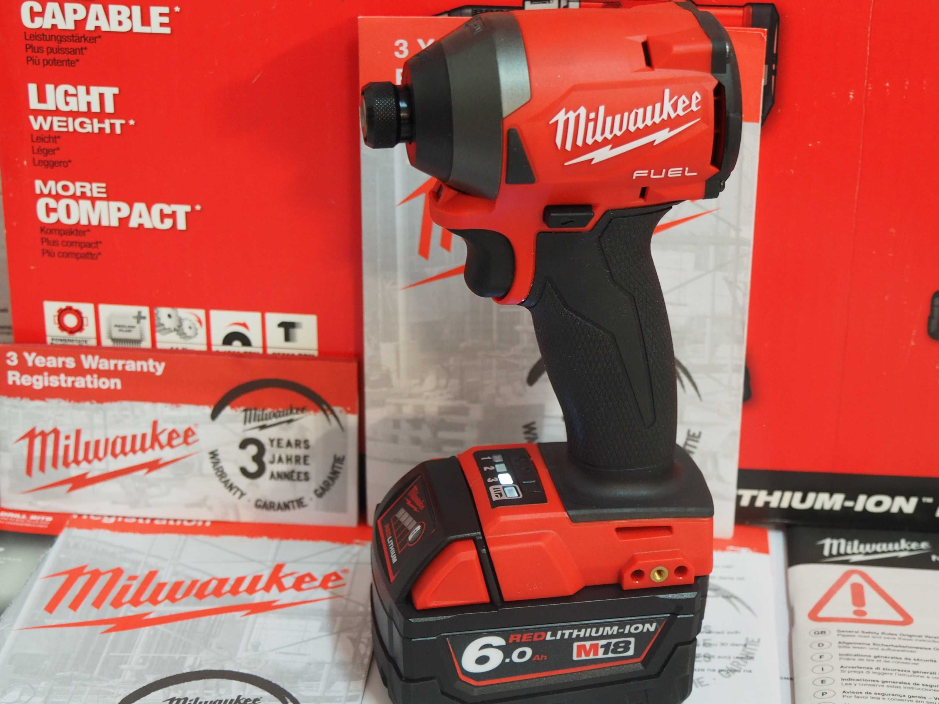 Zakretarka udarowa klucz MILWAUKEE M18 FID2 bateria 18v 6ah 226Nm