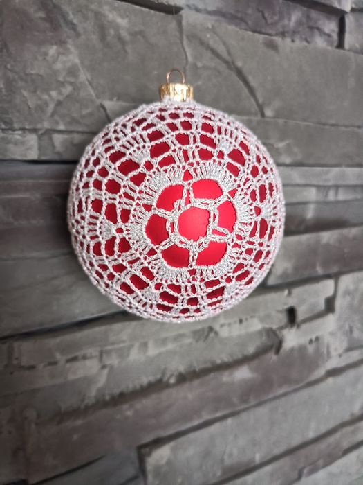 Bombka choinkowa szydełkowa ozdoba świąteczna na choinkę handmade