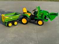 John Deere koparka + przyczepa dwuosiowa traktor dla dzieci NOWY!