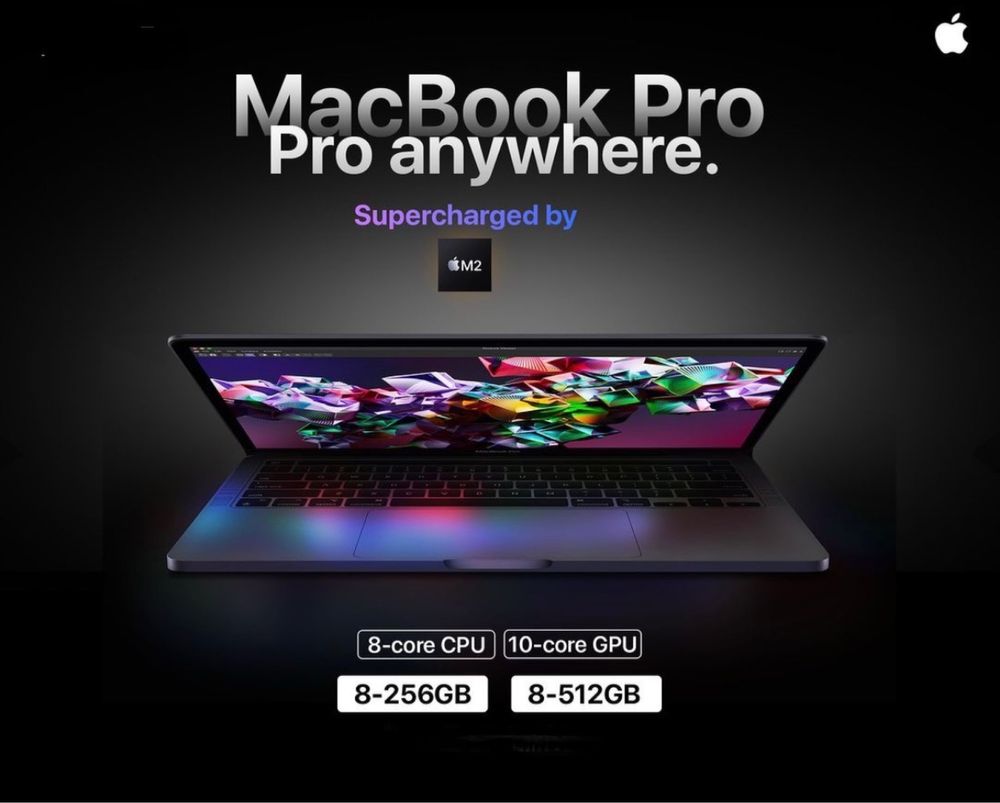 MacBook PRO 13,3" M2 8GB/256GB/512GB | 16GB/256GB/512GB | 16GB/1TB