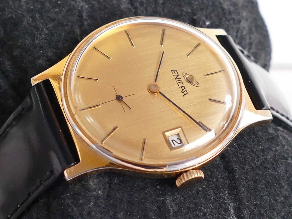 Klasyczny  nakręcany Enicar Swiss cal.AR 112